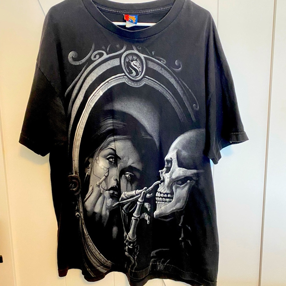 Men's XL OG ABEL XL Short Sleeve Tshirt with Woman and Skull Design